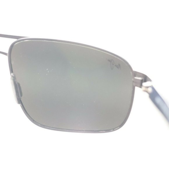 Maui Jim Whitehaven MJ 776-02S Gunmetal Sunglasses Polarized Gray Lens 63mm (C) - Picture 7 of 8
